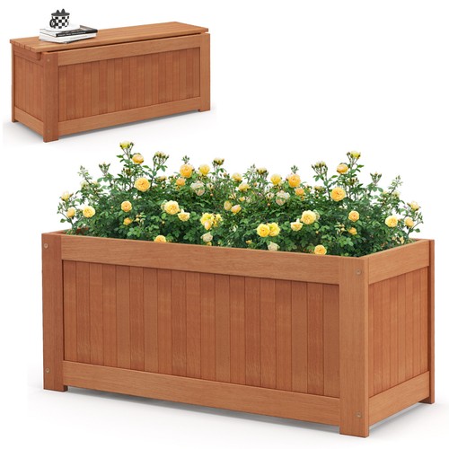 Wood outdoor planter box - outdoor,